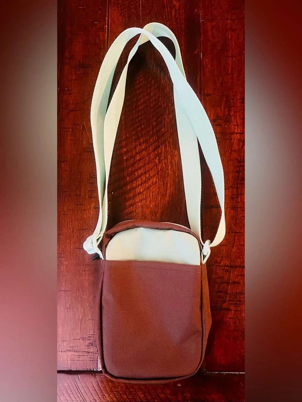 Sherpani Rogue Crossbody Bag Mint & Brown Lightweight Travel Everyday Purse